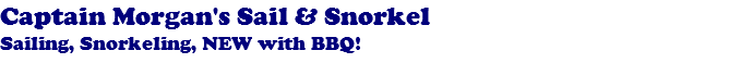 Captain Morgan's Sail & Snorkel Sailing, Snorkeling, NEW with BBQ! 